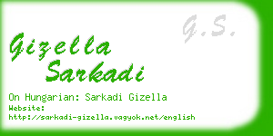 gizella sarkadi business card